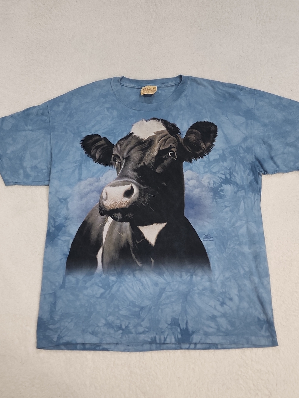 The Mountain 100% Cotton Cow Face Graphic Short Sleeve Tee Unisex